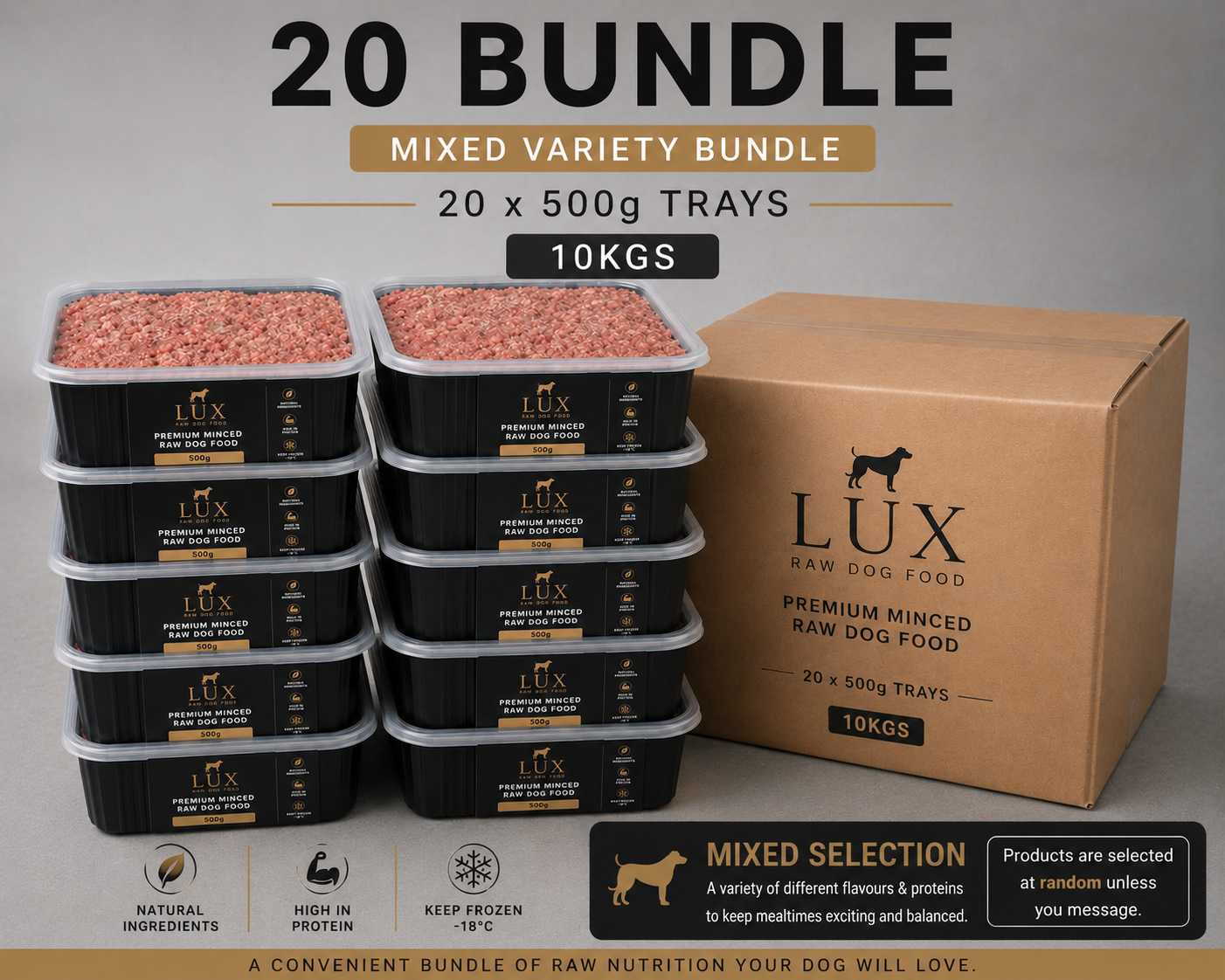 Premium Minced Raw Premium Bundle - 20 Trays