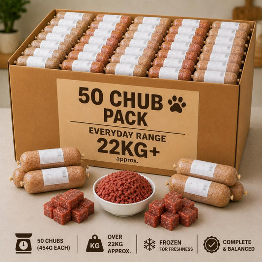 50 x Raw Dog Food Rolls