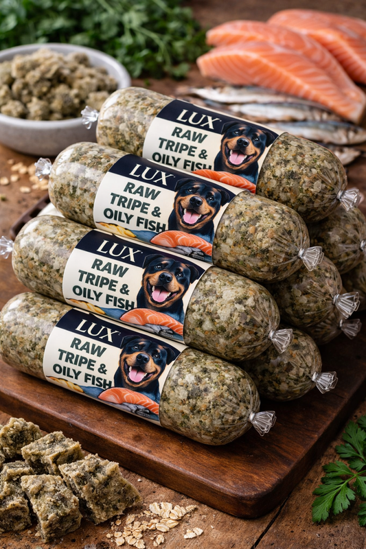 Beef & Tripe Raw Dog Food Chubb 454g
